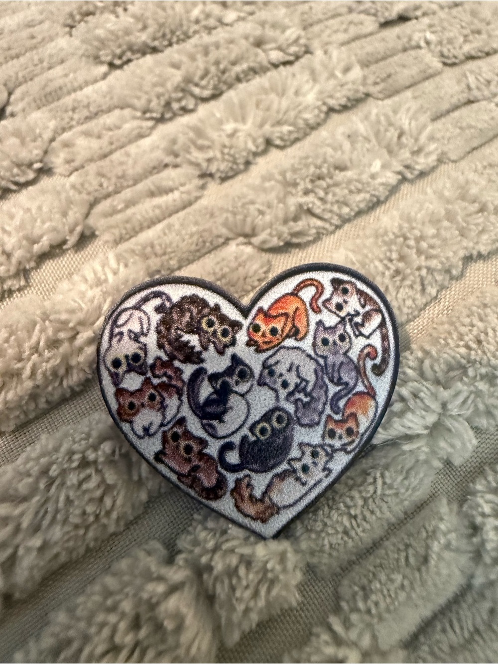 Heart-Shaped Cat Patch - Multicolor
